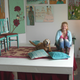 Artist Amy Rice in her studio